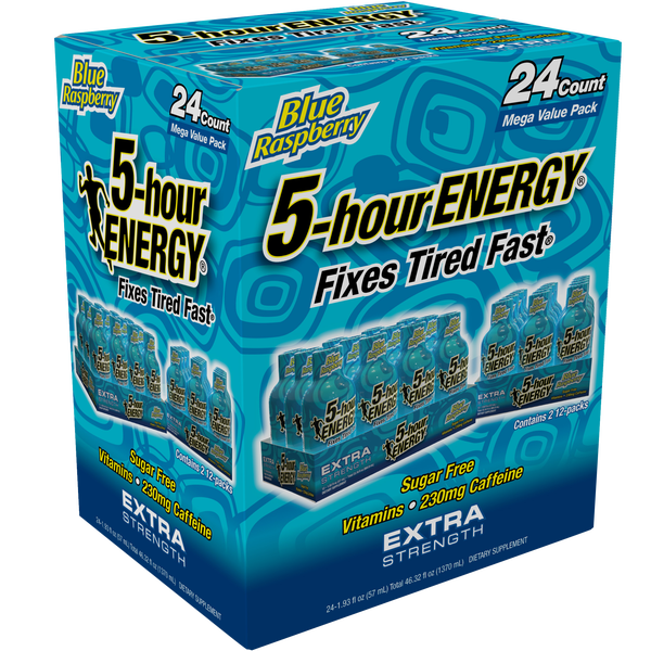 5 HOUR ENERGY EXTRA STRENGH BLUE RASPBERRY 12 COUNT