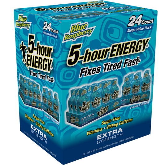 5 HOUR ENERGY EXTRA STRENGH BLUE RASPBERRY 12 COUNT