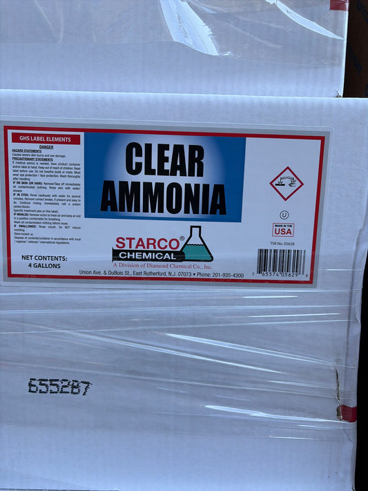 Clear Ammonia 1 Gallon, (4 Count)