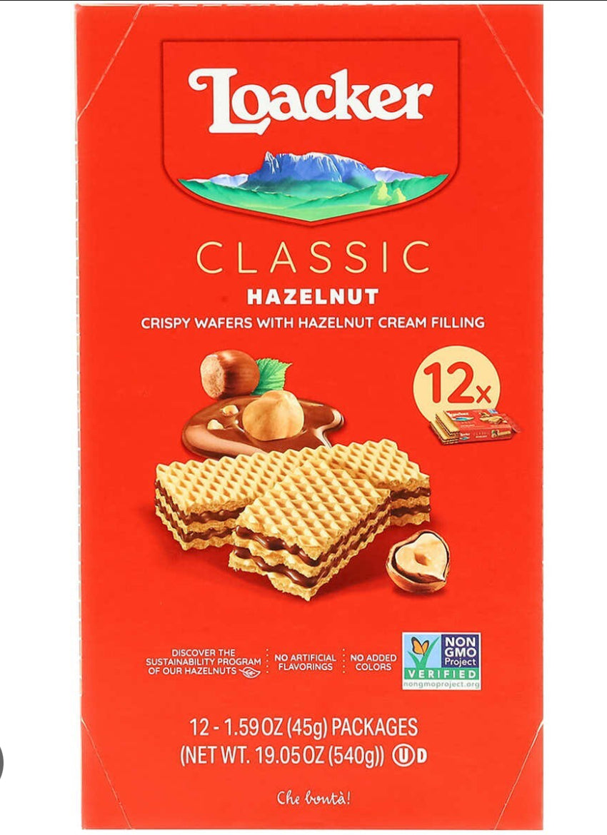 Loacker Classic Hazelnut Wafer 12-1.59Oz