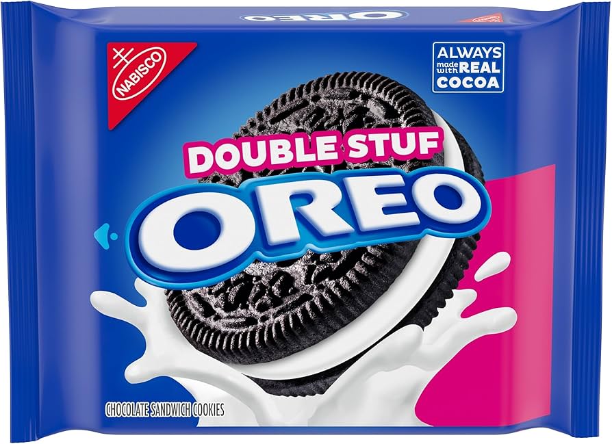 OREO Double Stuf Chocolate Sandwich Cookies, 14.03 Oz Family Size
