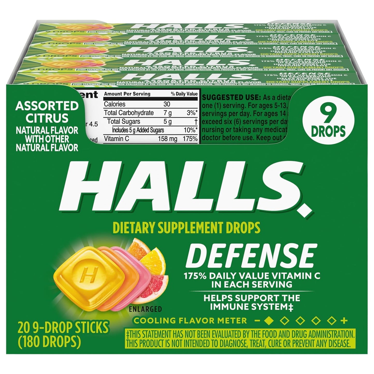 HALLS Vitamin-C Citrus (Pack of 20)