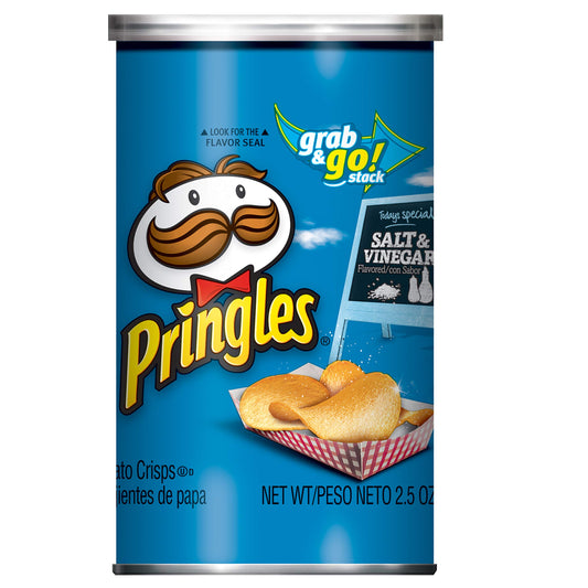 Pringles Salt & Vinegar Potato Crisp 2.5 Oz., PK12