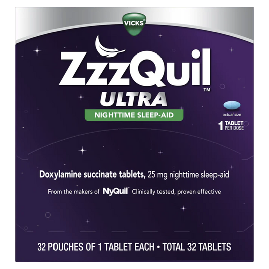 ZzzQUIL ULTRA NIGHTTIME SLEEP-AID 25mg 32 TABLETS