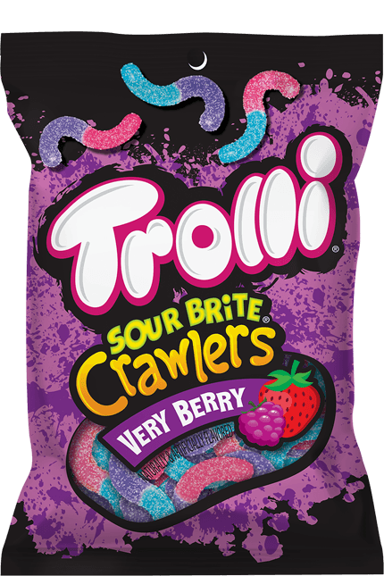 Trolli Sour Brite Crawlers Very Berry 12-3.4Oz