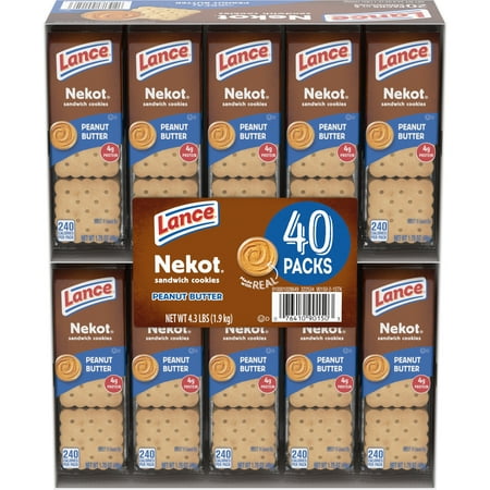Lance Nekot Peanut Butter Sandwich Cookies, 1.75 oz., 40 pk.