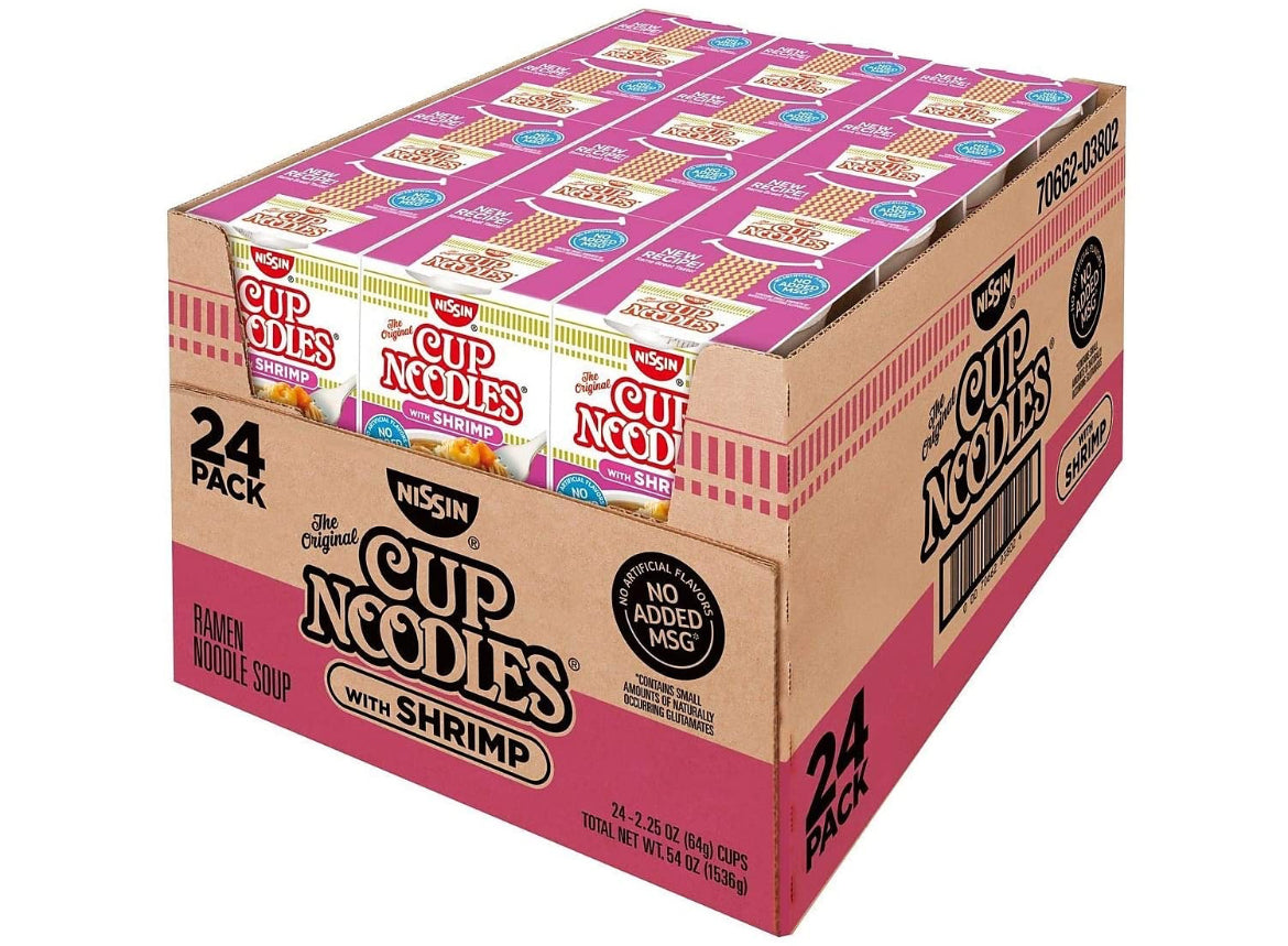 Nissin Cup Noodles Shrimp 24-2.25Oz