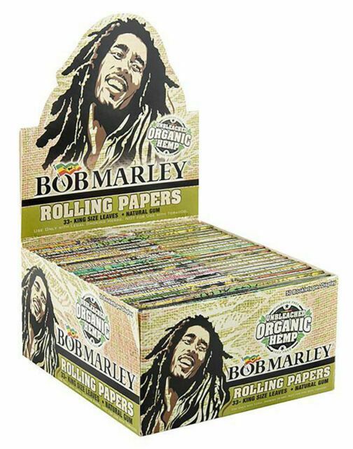 Authentic Bob Marley Organic Hemp King Size 50 Pack Paper Display Pack