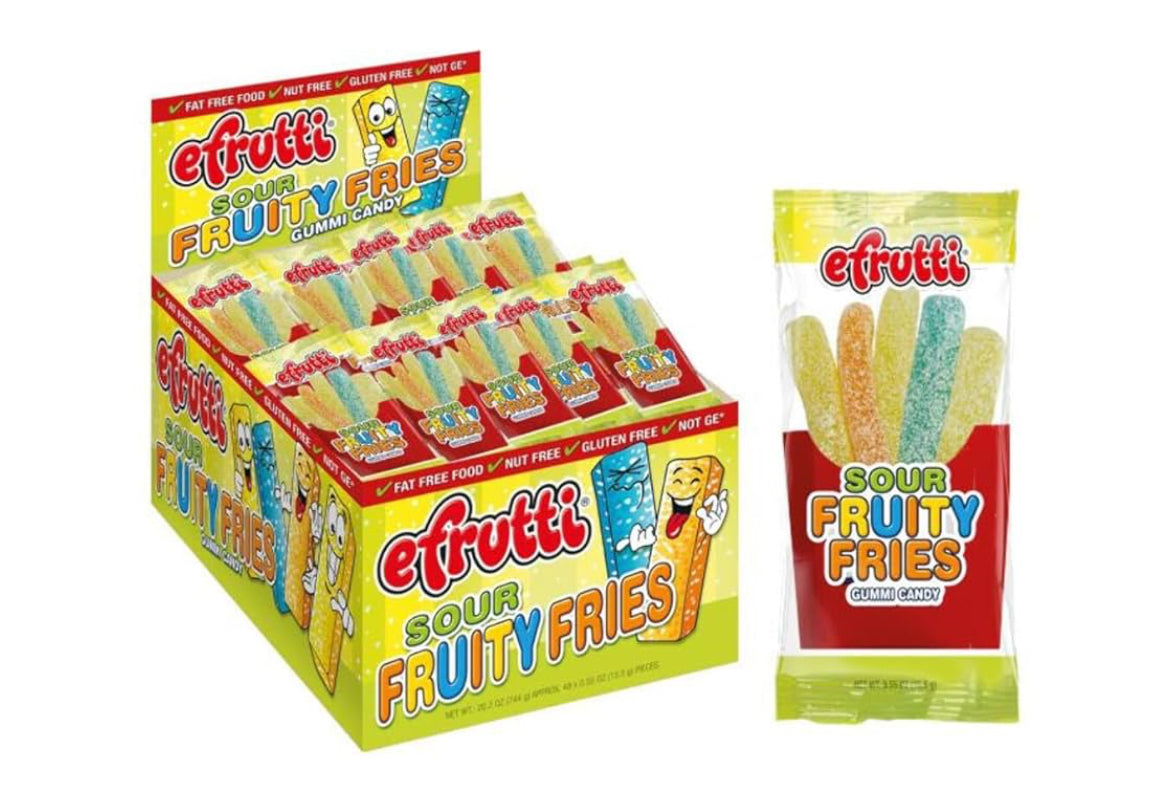 Efrutti Sour Fruity Fries 48-0.55Oz