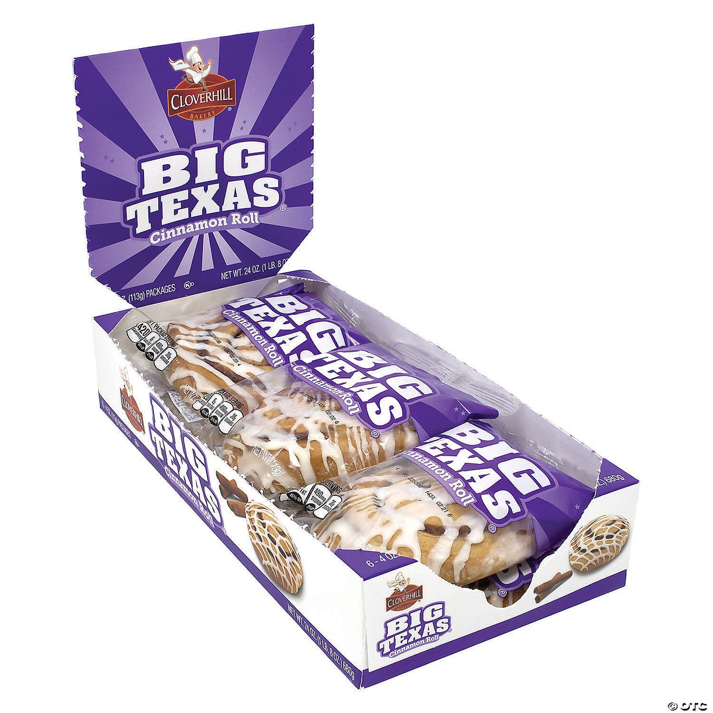 Clover Hill Big Texas Cinnamon Roll 6-4Oz