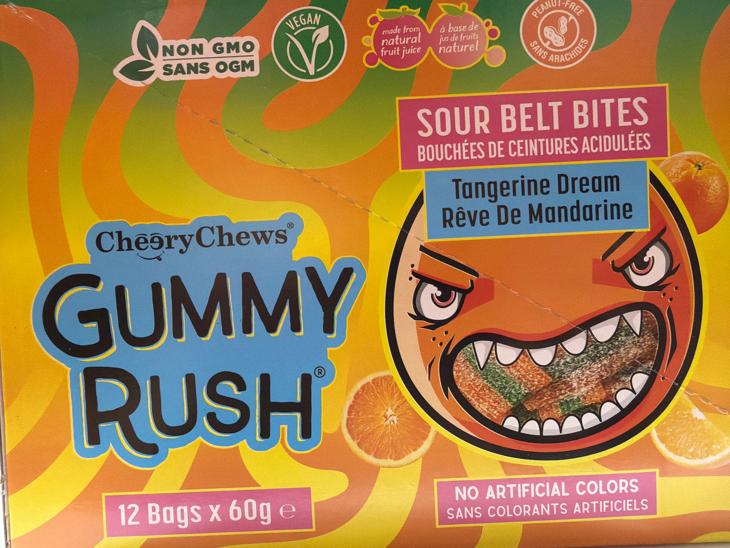 Gummy Rush Sour Bites Tangerine Dream 12-60g