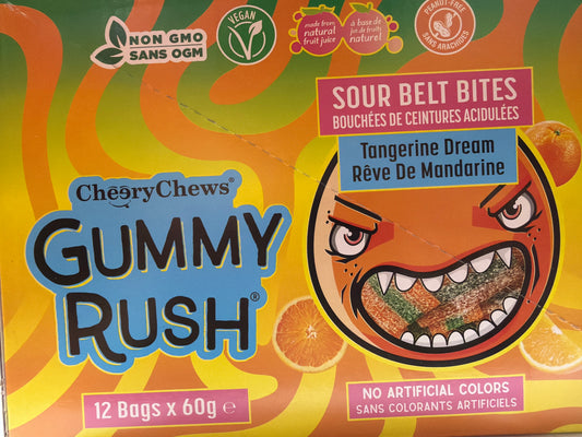 Gummy Rush Sour Bites Tangerine Dream 12-60g