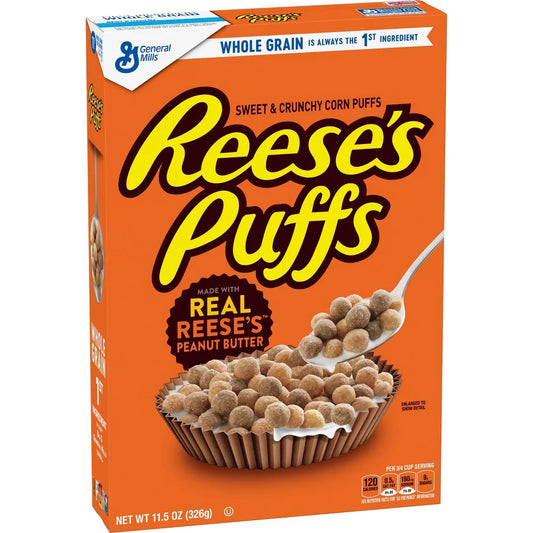 GM Reese’s Puffs Cereal Box 10Oz