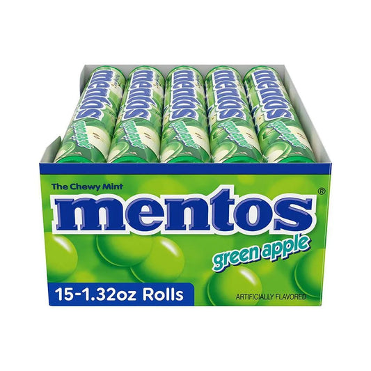 Mentos Green Apple 15-1.32Oz