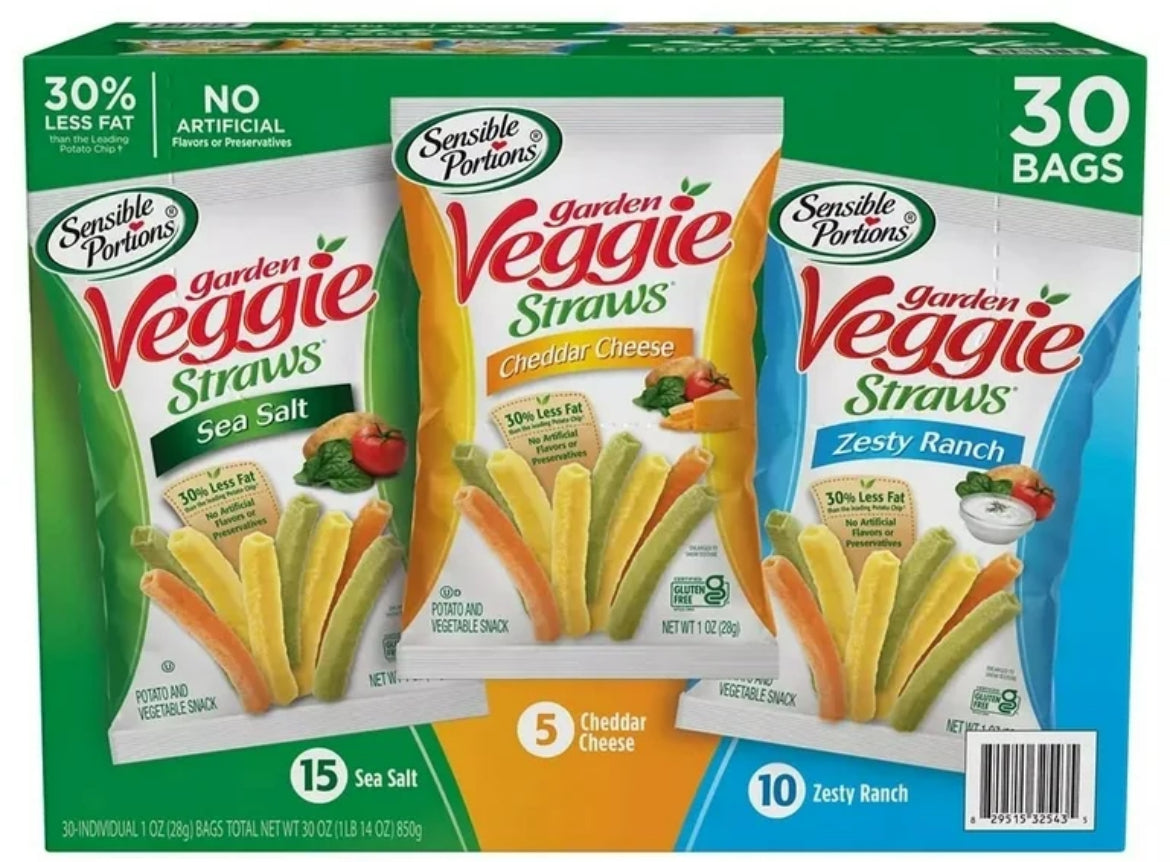 Sensible Portions Garden Veggie Straws 30pck 1oz