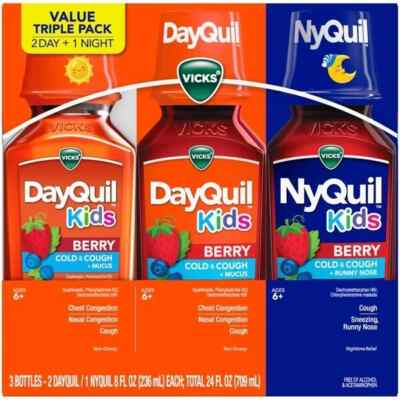 Vicks Kids DayQuil/NyQuil Cold & Cough 3-8Oz Medicine