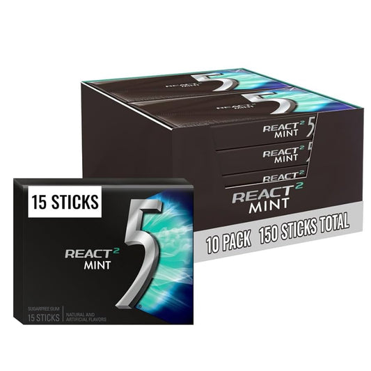 5 Gum React Mint 10-15pck