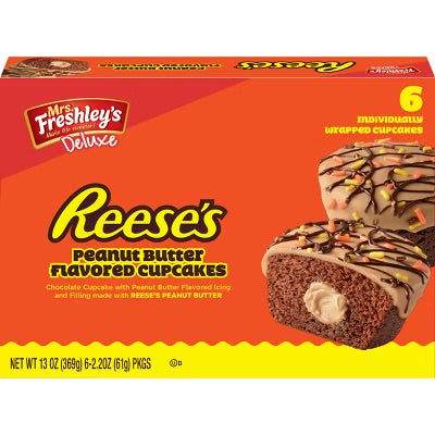 Mrs.Freshley’s Reese’s Peanut Butter Cupcakes 6Pck