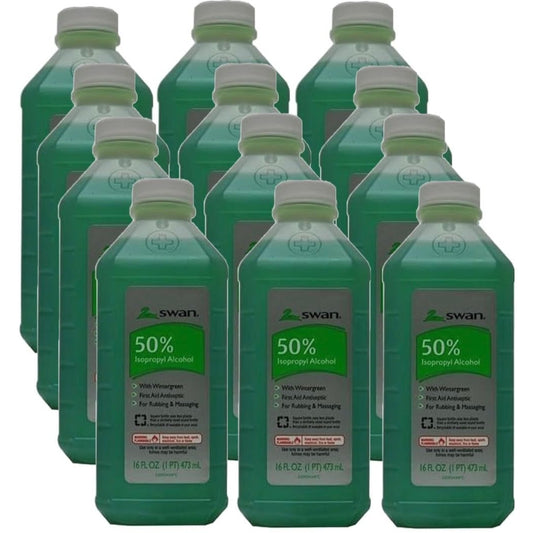 Swan Alcohol Green 50% 16Oz, (12 Count)