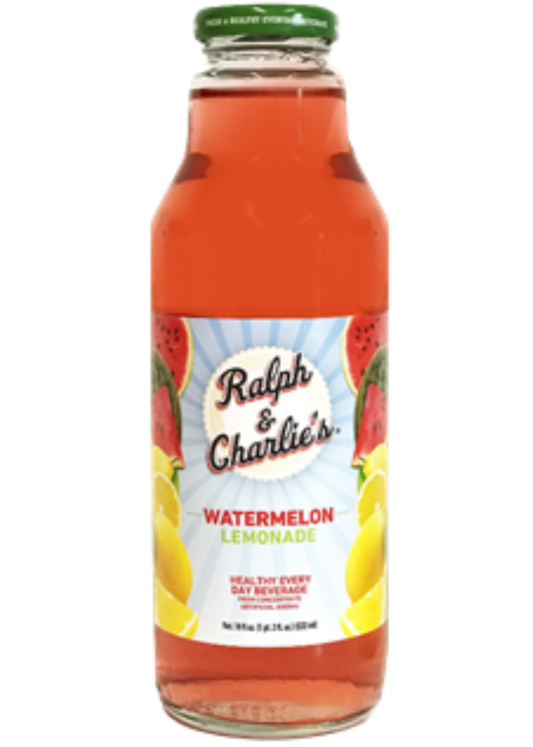 Ralph & Charlie’s Watermelon Lemonade Juice 18Oz, (24 Count)