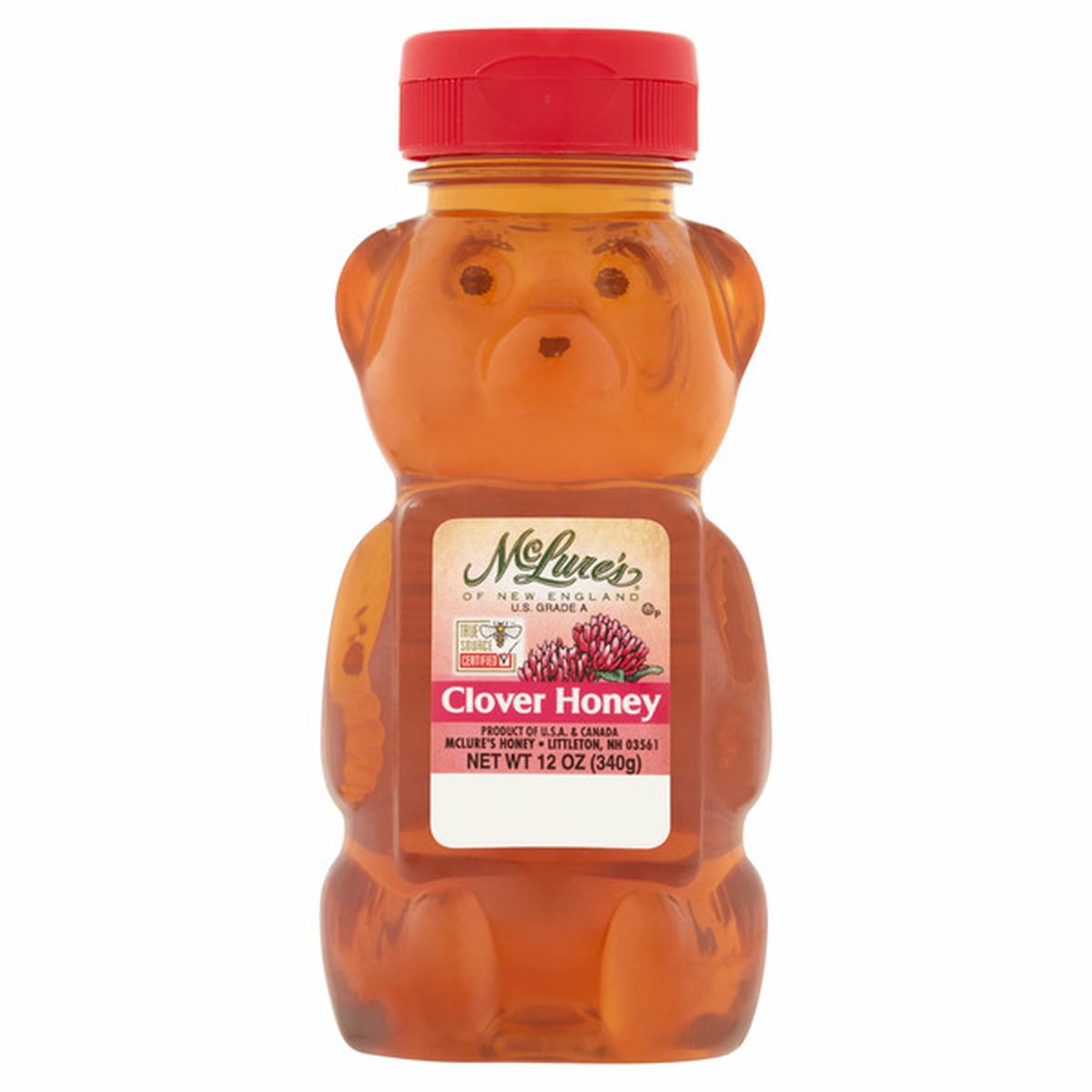 McLure Clover Honey 12Oz, (12 Count)