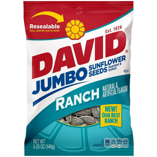 David's Jumbo Ranch Sunflower Seeds 5.25 Oz Bagged