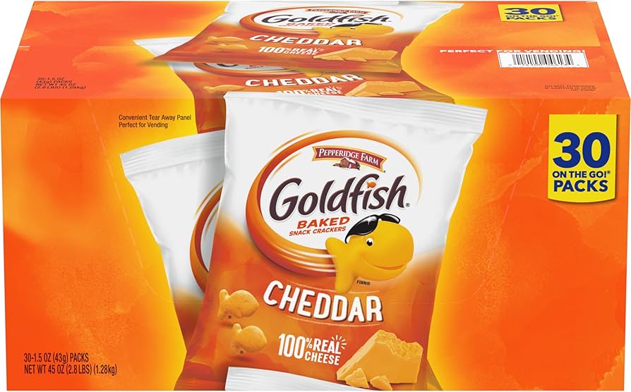 Goldfish Cheddar Original 1.5Oz, Crackers (30 Count)