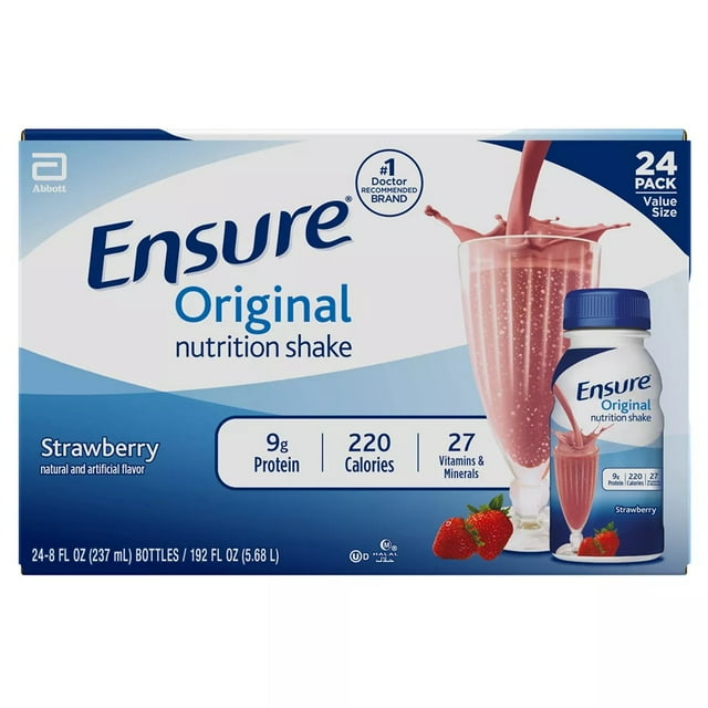 Ensure Original Strawberry Nutrition Shake 24 Pk./8 Fl. Oz.