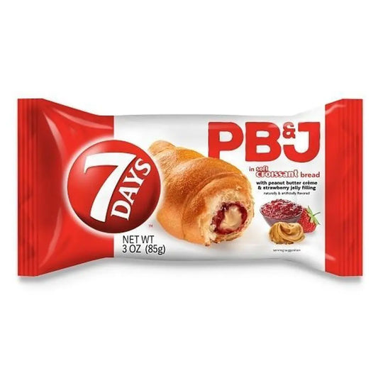 7 Day Croissant PB&J Strawberry 3Oz, (6 Count)