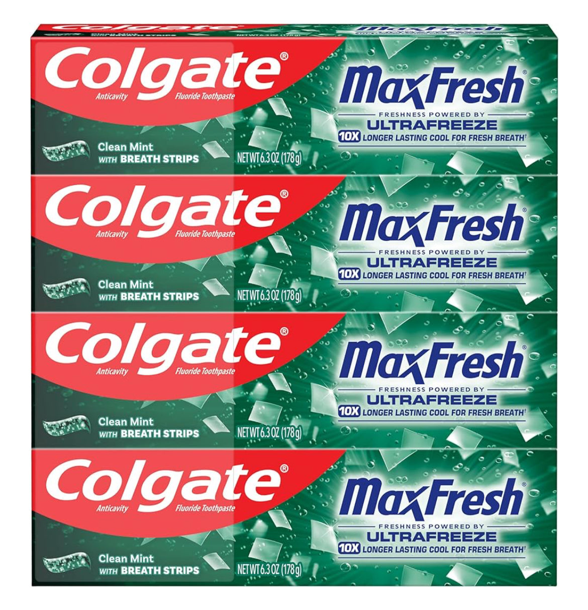 Colgate Anti-cavity Max Fresh Toothpaste 6.3oz 6pck