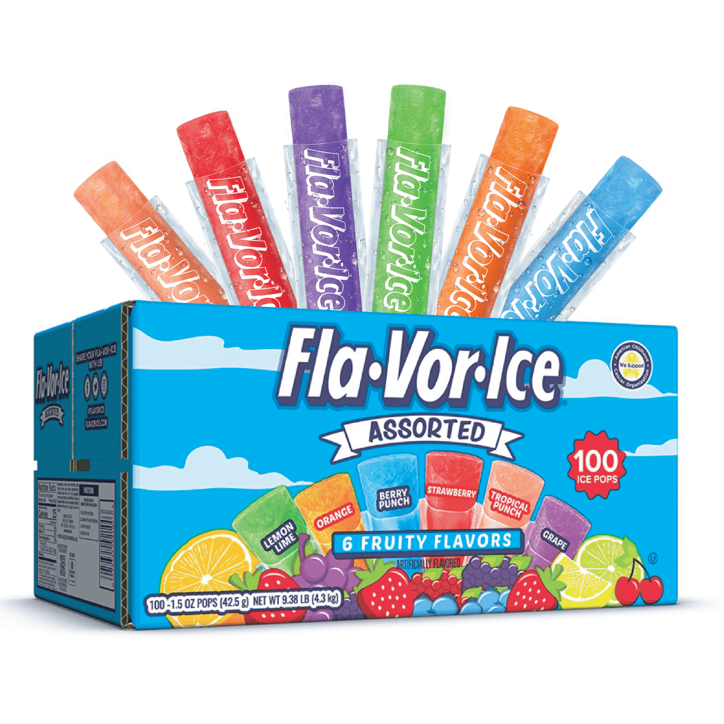 Fla-Vor-Ice Plus Giant Pops - 200ct/1.5 oz