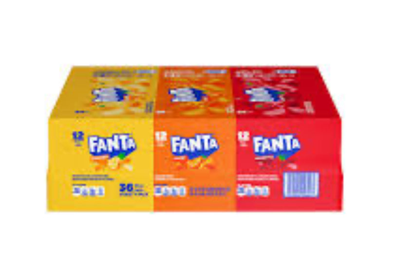 Fanta Can Pineapple Orange Strawberry 36 Pack