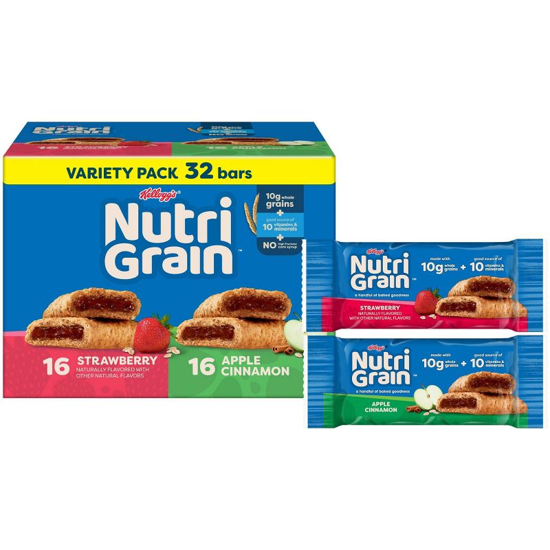 Nutri-Grain Cereal Bars, Variety Pack, 1.3 Oz, 36 Ct