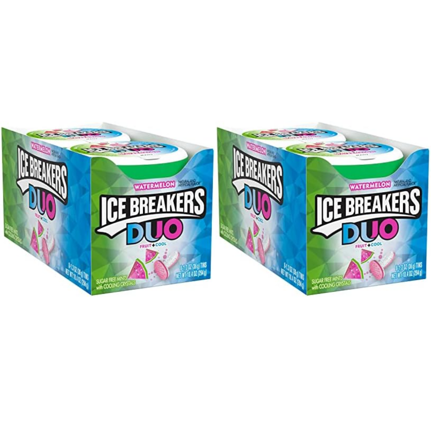 Ice Breakers Duo Sugar Free Mints, Watermelon, 1.3 Ounce (Pack of 8)