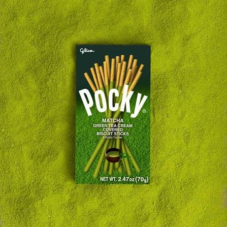Pocky Matcha Flavored Biscuit Sticks 2.47Oz, (10 Count)
