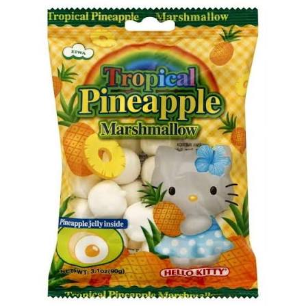 Hello Kitty Tropical Pineapple Marshmallow 3.1Oz, (6 Count)