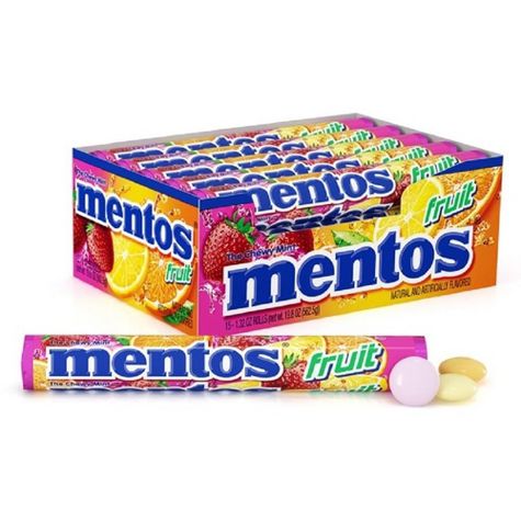 Mentos Chewy Fruit Candy – Pack of 20 Rolls (USA)