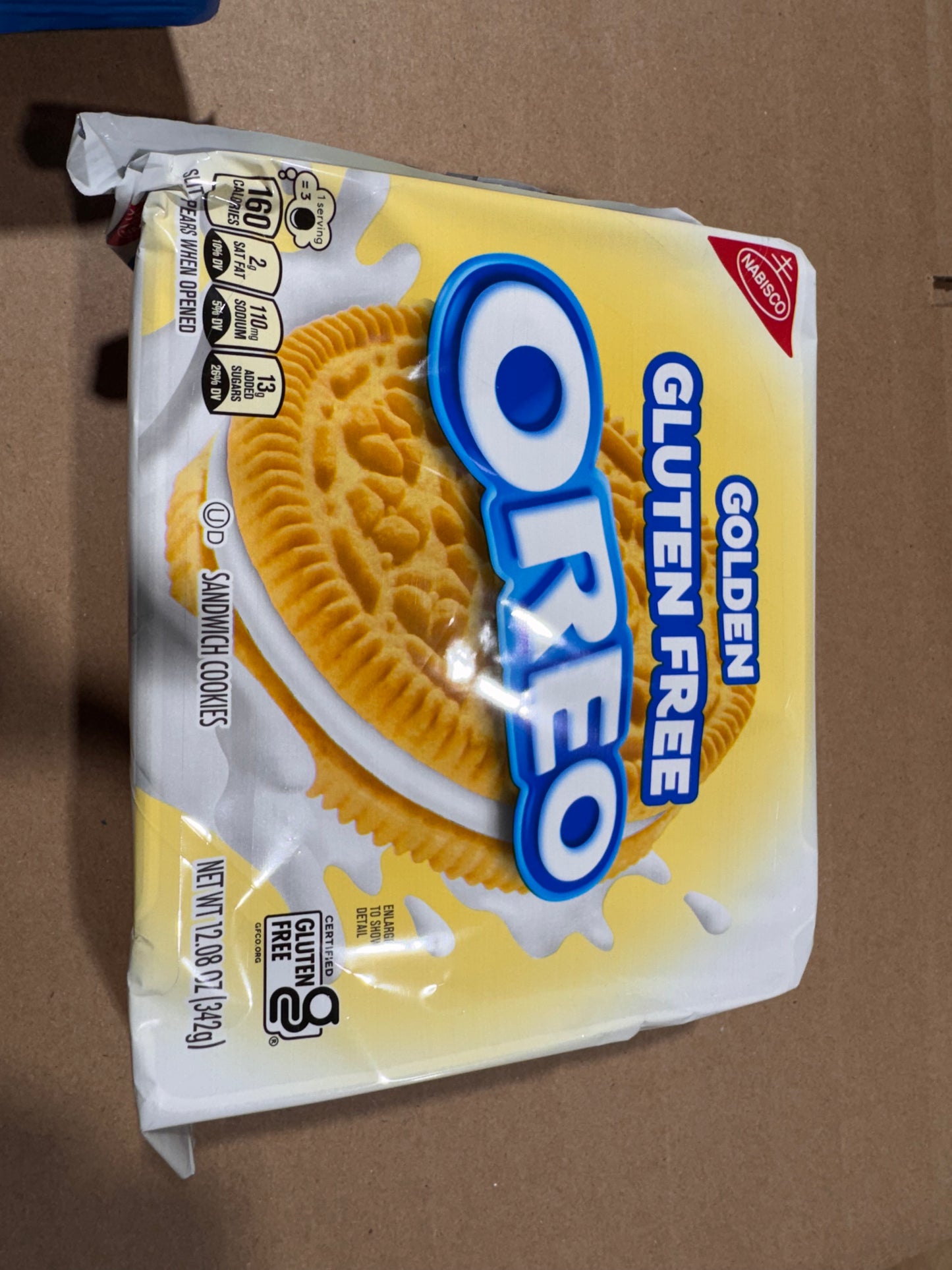 Oreo Golden Gluten Free Family size Cookies 12.08Oz