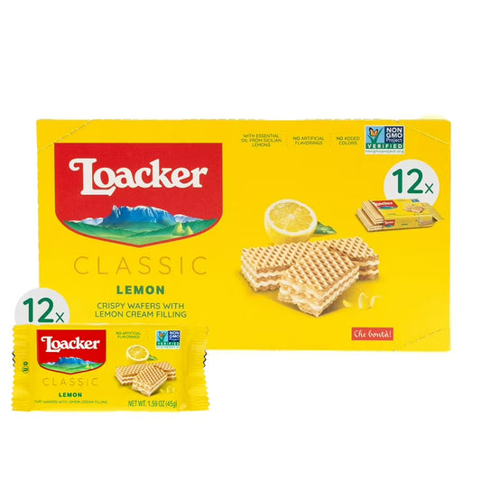 Loacker Wafer Lemon 12-1.59Oz