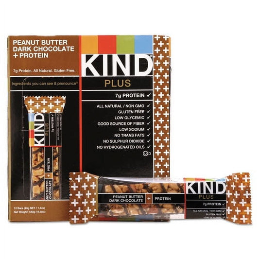 kind plus nutrition boost bar peanut butter dark chocolate/protein 1.4 oz. 12/box