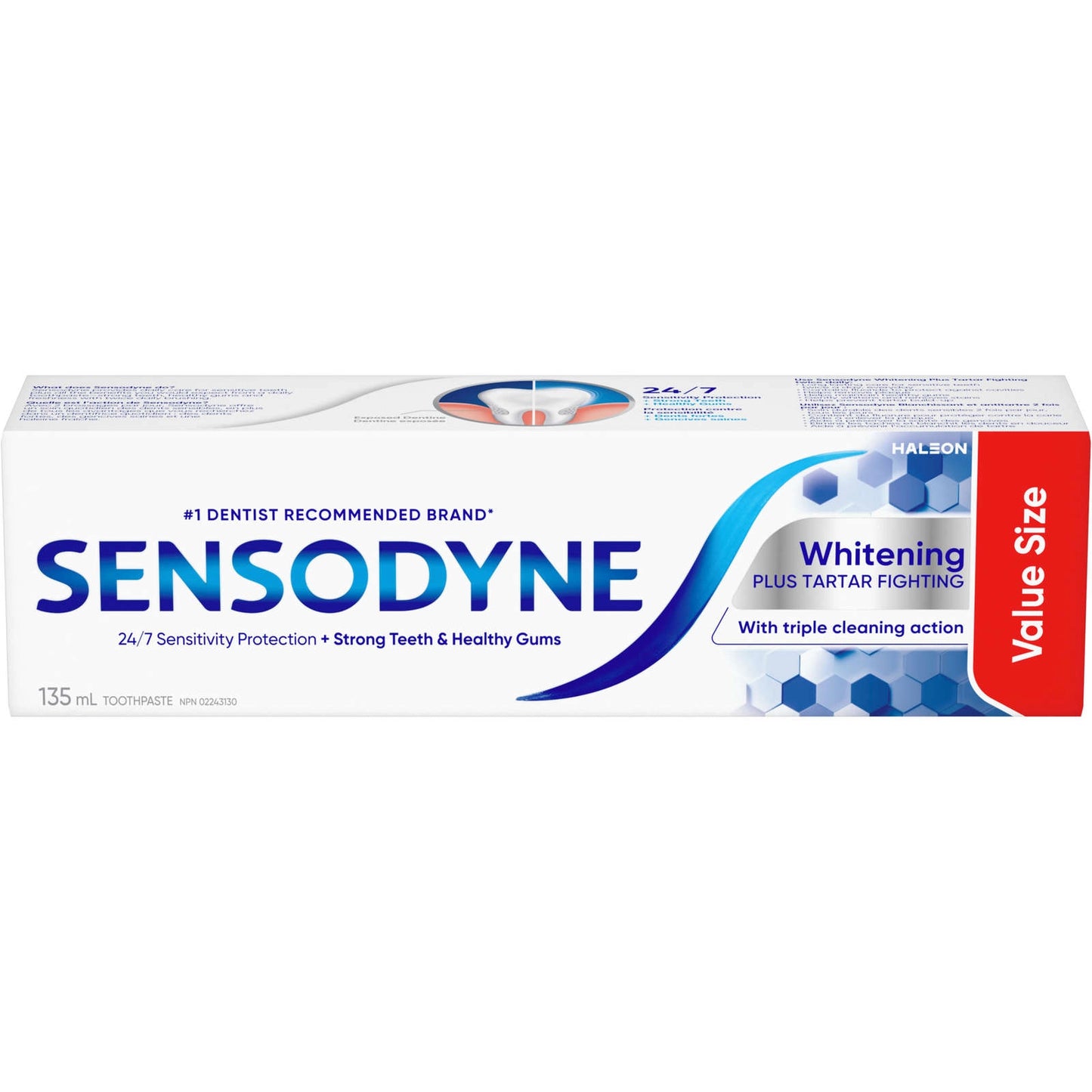 SENSODYNE WHITENING TRIPLE CLEAN ACTION 2.46OZ 72 COUNT