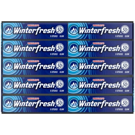 WRIGLEY'S WINTERFRESH Chewing Gum Bulk Pack 5 Sticks per Pack (Pack of 40)