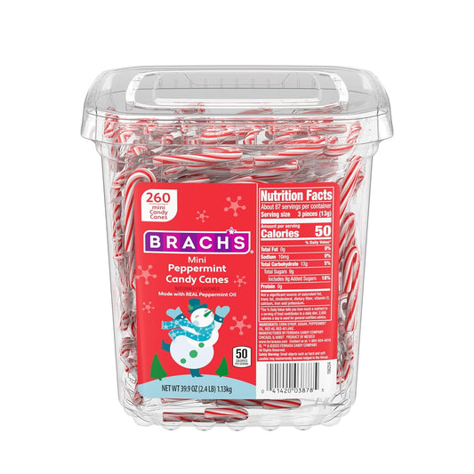Bobs Mini Peppermint Candy Canes 260 Count