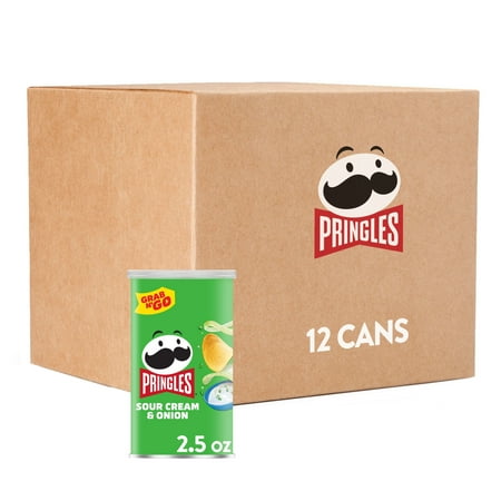 Pringles Sour Cream and Onion Grab and Go Pack, 2.5 Ounce (Pack of 12)