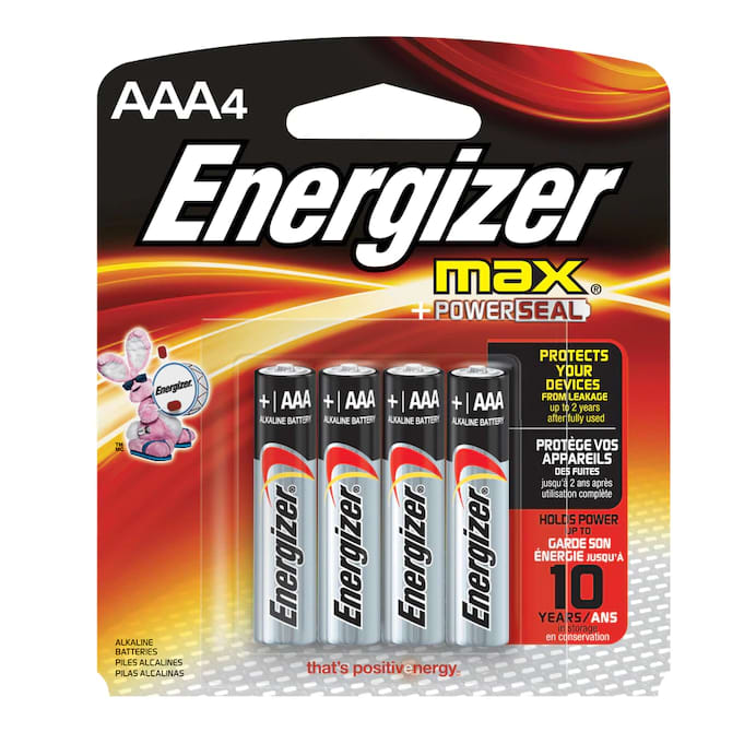 Energizer Max AAA - 4 Pack (12 in Box)
