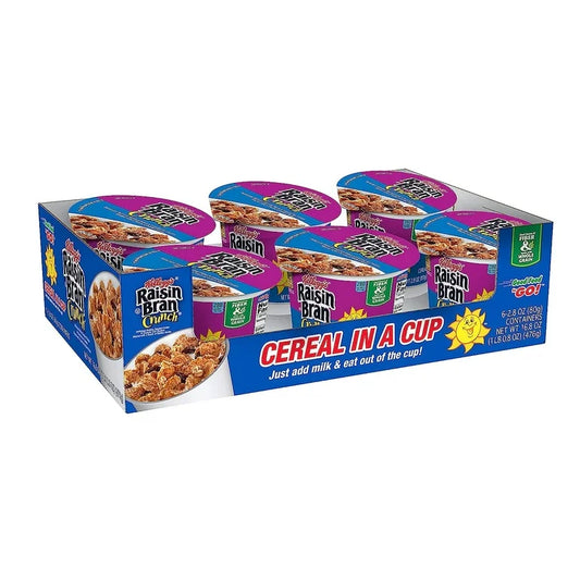 Kellog's Raisin Bran Crunch Cereal Cups 6-2.8Oz