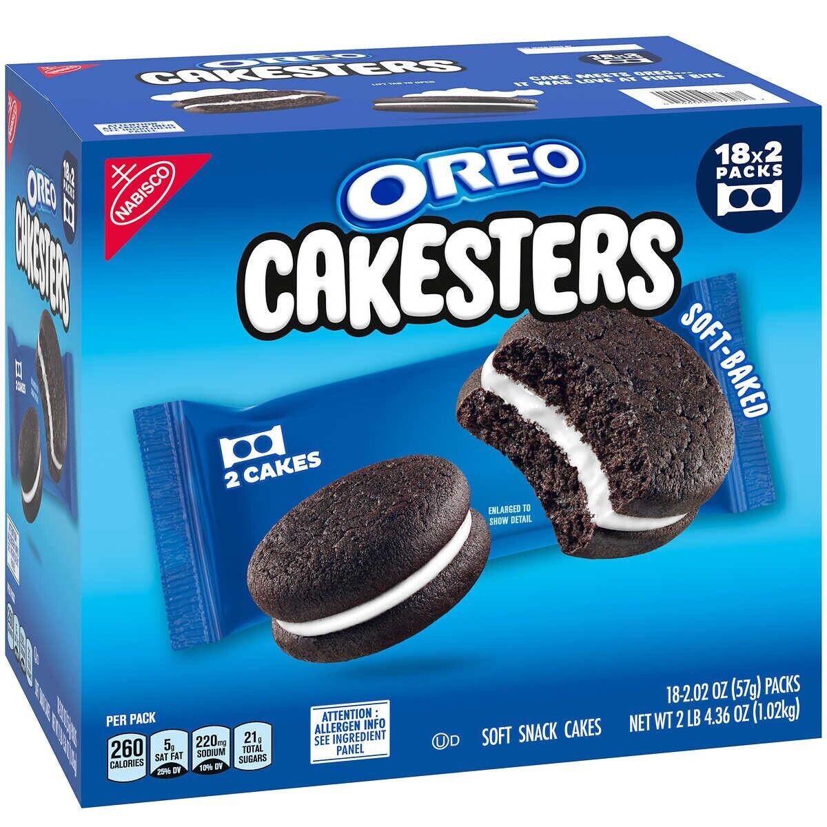 Oreo Cakesters 2.02 Ounce (Pack of 18)