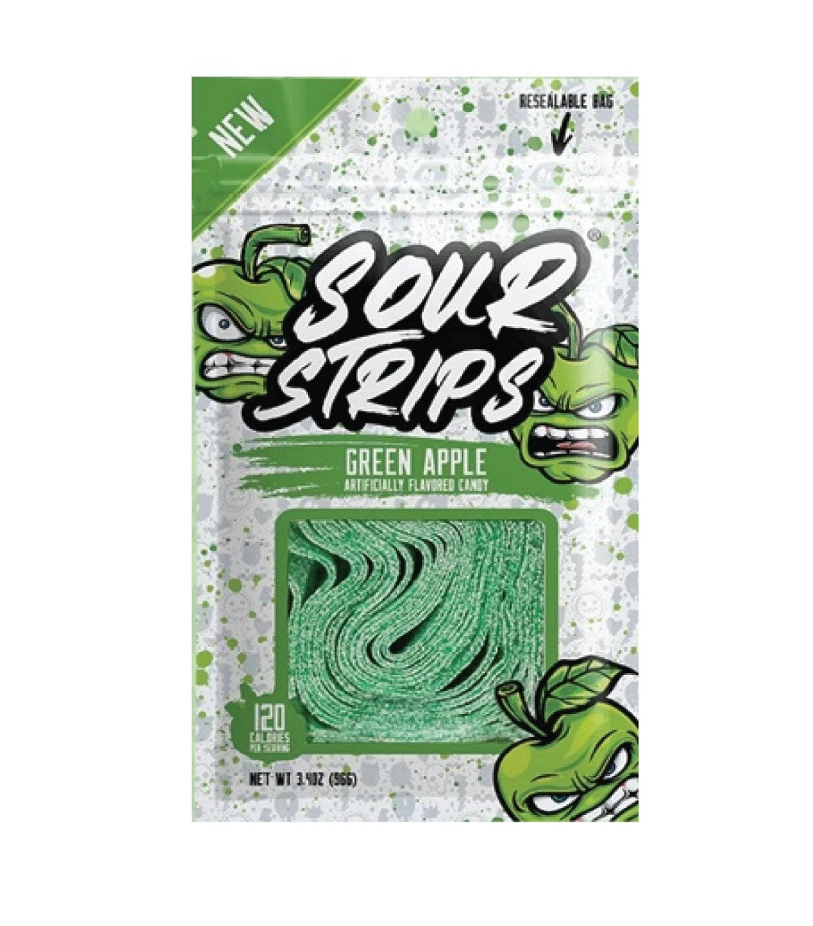 SOUR STRIPS APPLE 3.4 OZ 12 COUNT