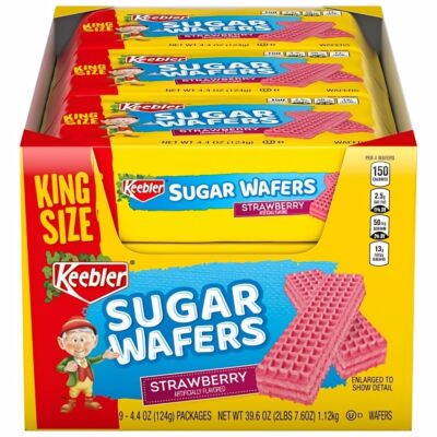 Keebler King Size Strawberry Sugar Wafer 9-4.4Oz