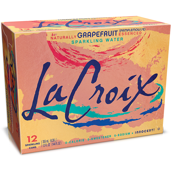 LaCroix Core Sparkling Water with Natural Grapefruit Flavor, 12 Oz, Case of 12 Cans